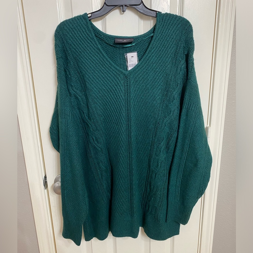 Lane Bryant Emerald Green Knit Sweater Size XL